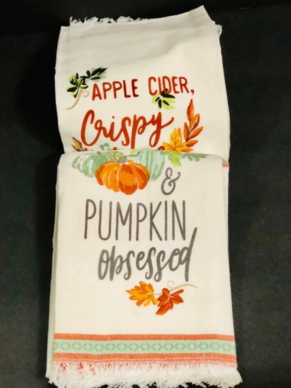 NEW Decorative Fall Autumn Thanksgiving Kitchen Towels.